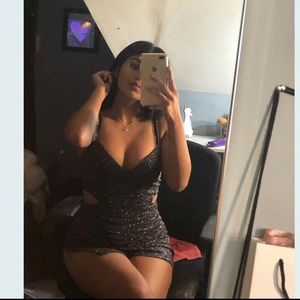 Windsor sparkle black Gray dress